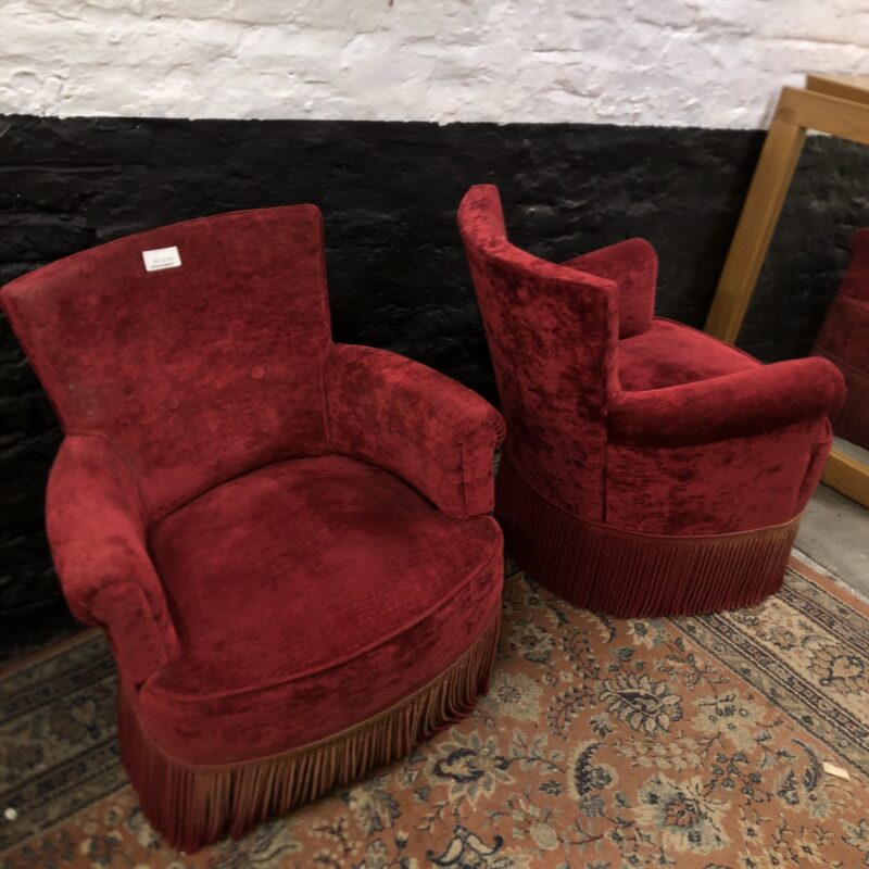 Paire de fauteuil rouge