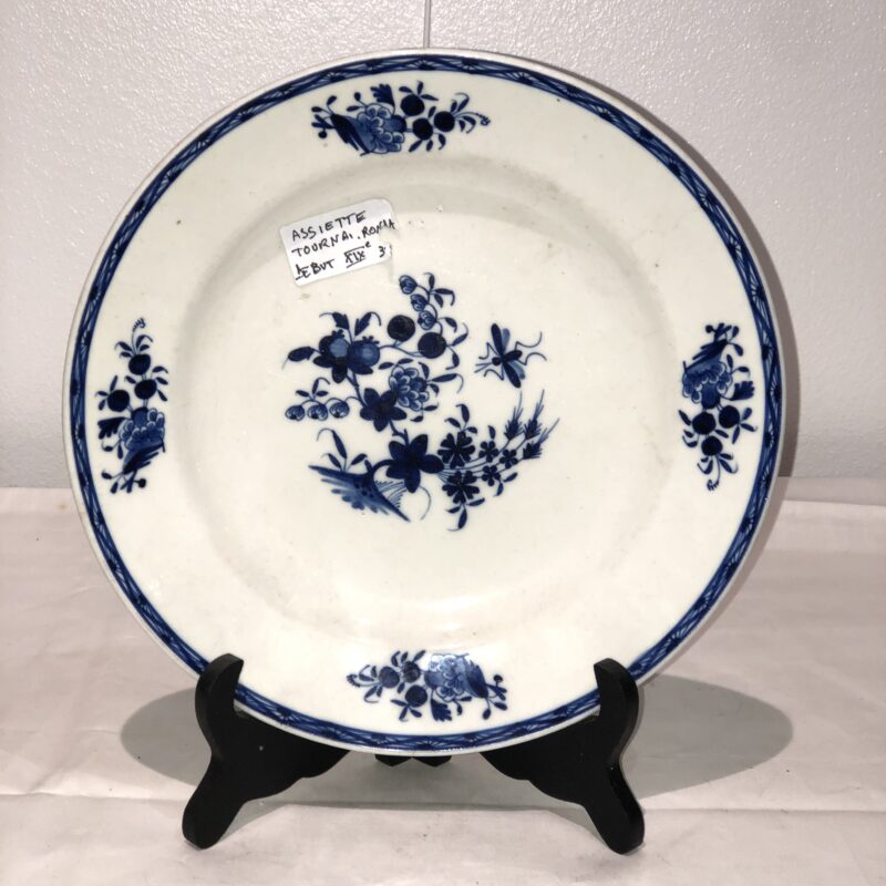 Assiette tournai XIXe