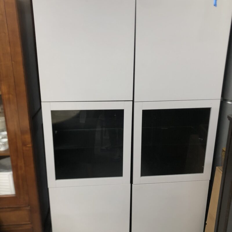 Vitrine blanche 2 portes