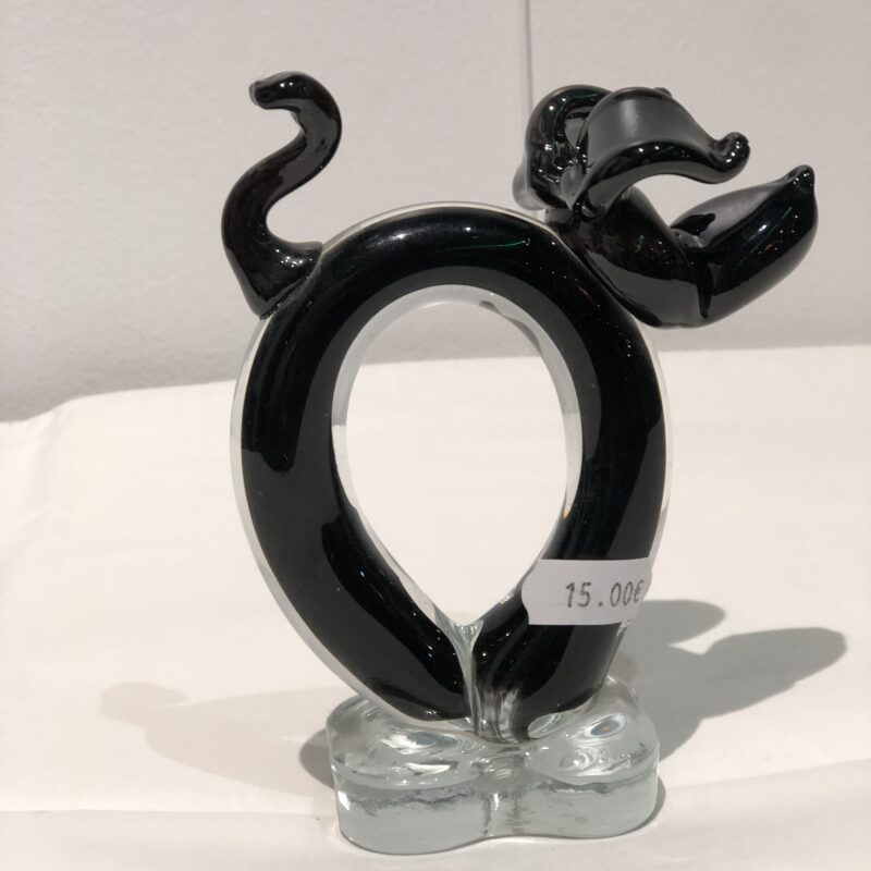 Chien en verre décor