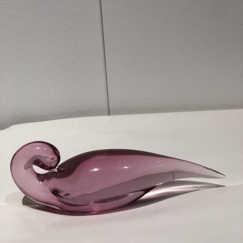 Barbini. Oiseau en verre de Murano. Signé