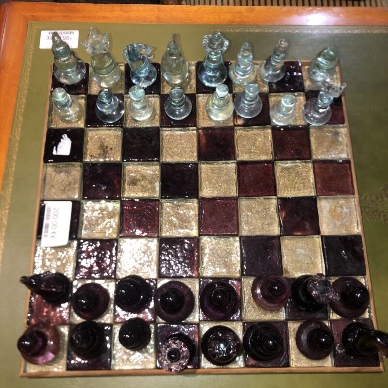 Murano. Jeu d’échec en verre
