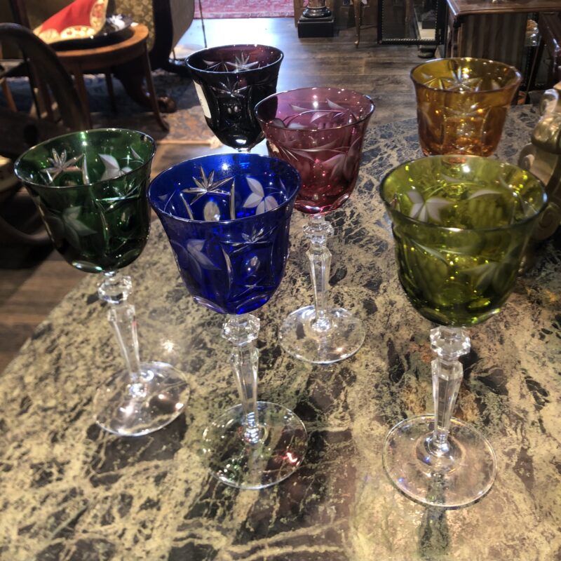6 verres cristal Artisanat de Lorraine