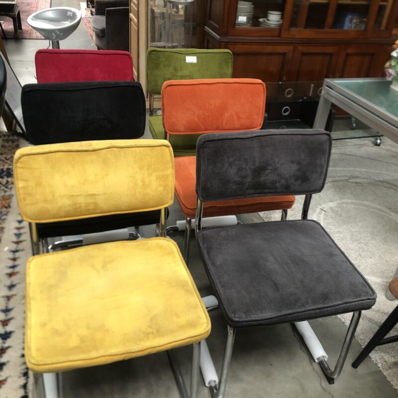 Chaises color velour