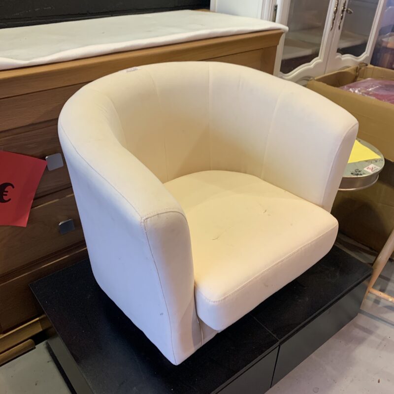 Fauteuil cabriolet blanc