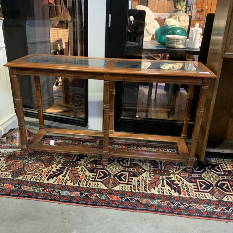 Console bois et vitres