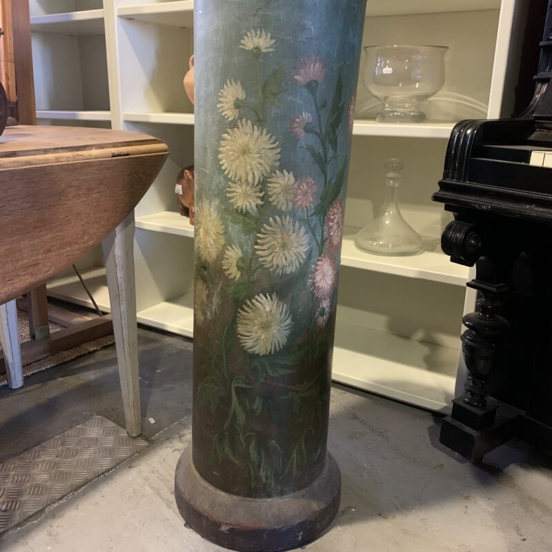 Colonne grès peint début XXe