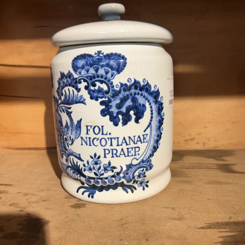 Delft Pot à tabac en faïence XIXe