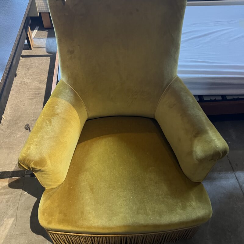 fauteuil velours doré