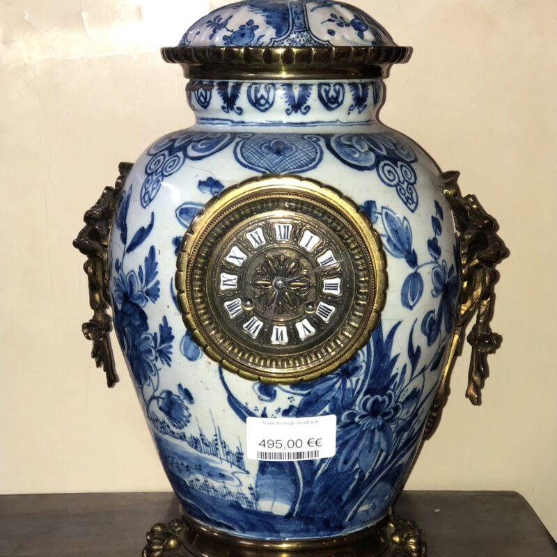 Vase horloge asiatique