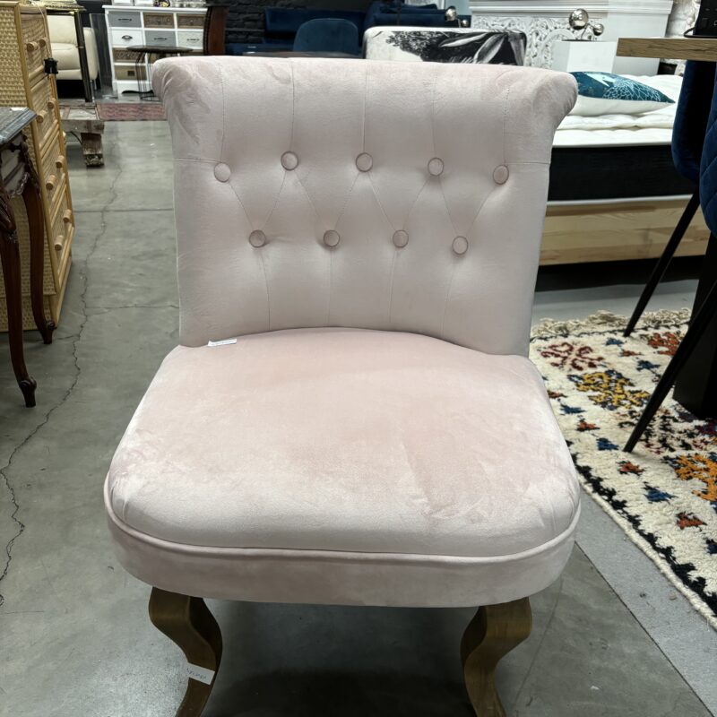 Fauteuil velours rose ruben