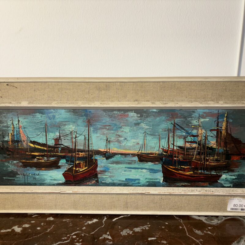 Genelé G . Marine . Huile sur toile signé