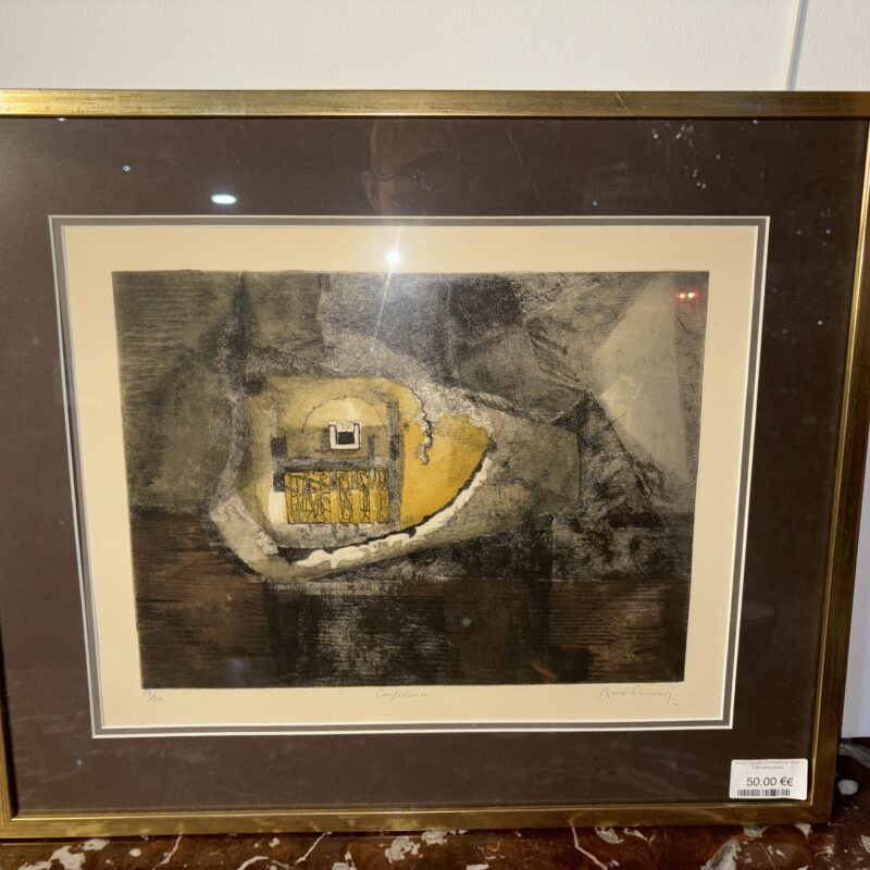 René Carcan. Confidence Eau-forte rechaussée