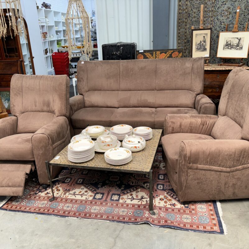 Canapé marron 3P+1P+1P