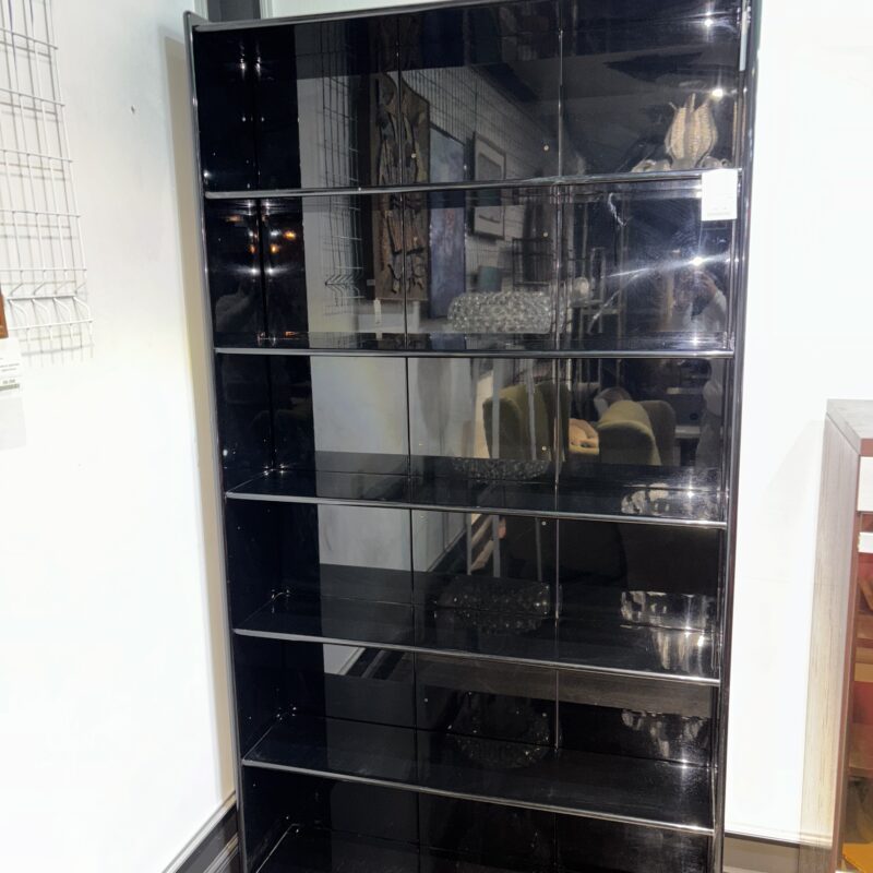 Bibliothèque noire laqué grand modèle