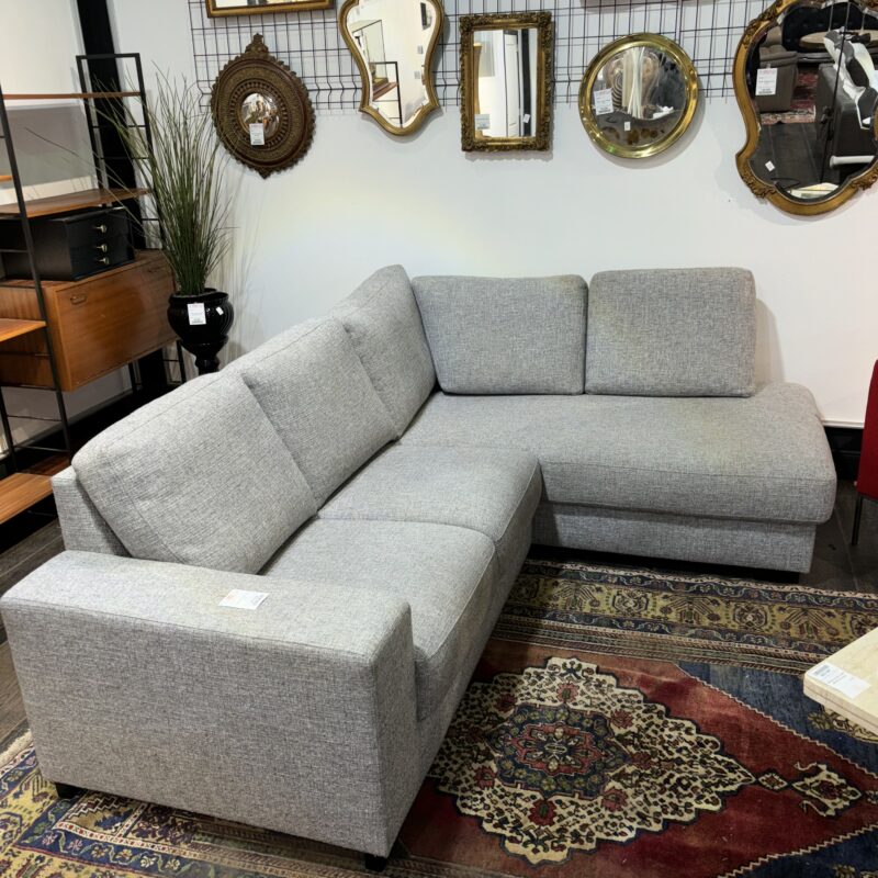 Canapé d'angle tissu gris